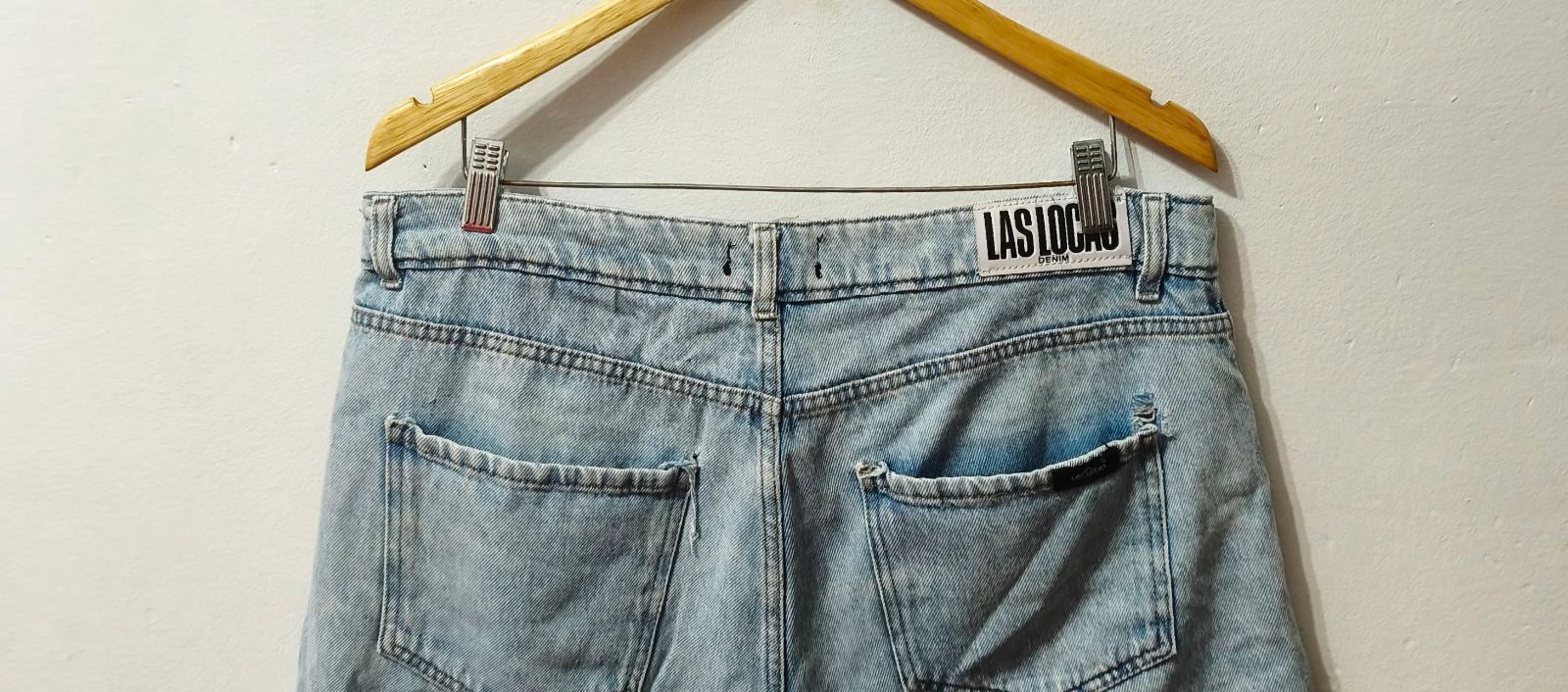 Korte lichtblauwe spijkerbroek Las Locas dames Maat 48 – photo 7